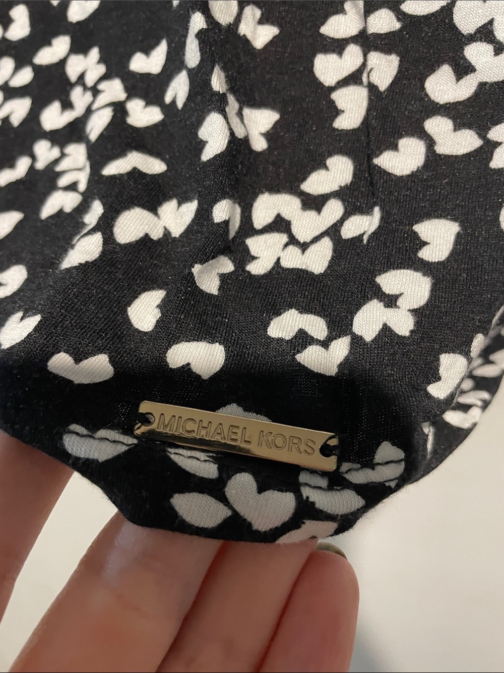 MICHAEL Michael Kors Black and White Printed Ruffle-Sleeve Top! - Picture 3 of 3